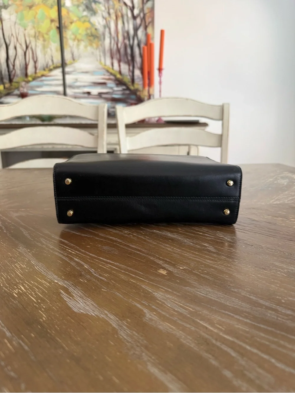 Bally Hand Bag Black Leather